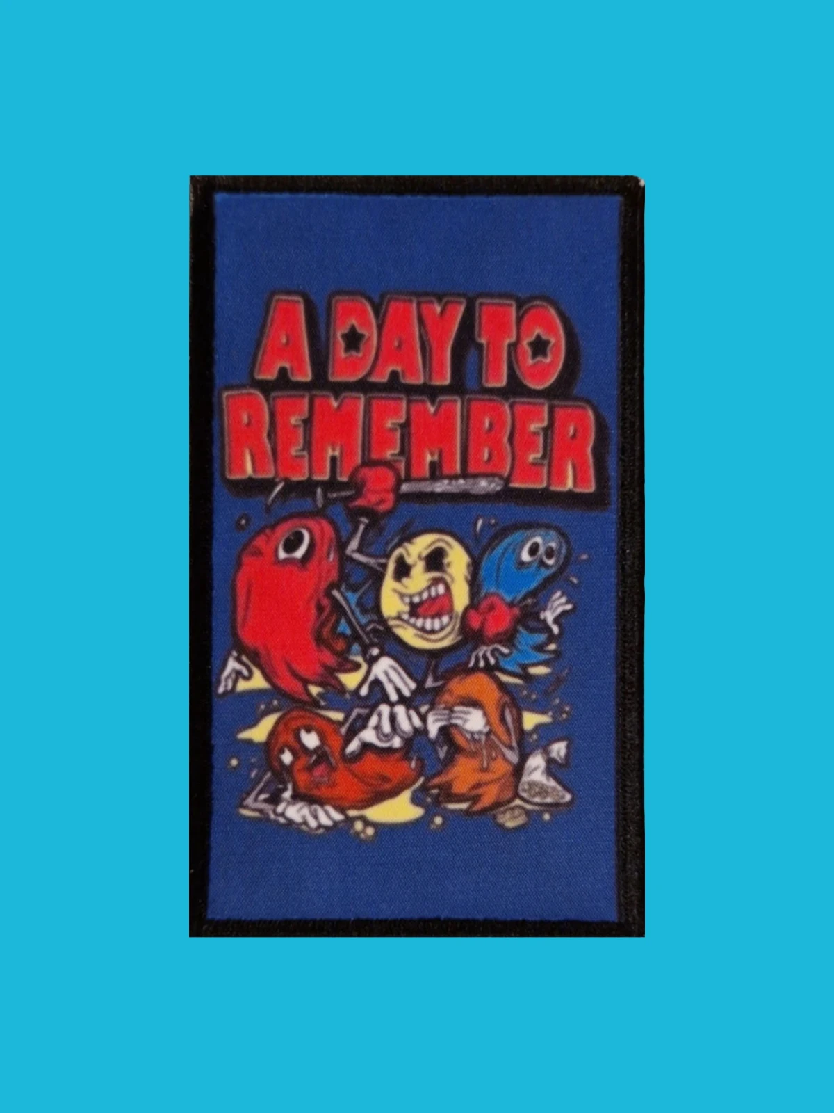 Patch A Day To Remember - Pac-Man Artwork - Imprimé - Rectangle de 6 x 10 centimètres